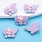 Resin Pendants, with Platinum Tone Loop, Butterfly, 17x27mm, Hole: 2mm
