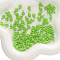 20Pcs Acrylic Tube Bails, Lime Green, 9x4mm, Hole: 2mm