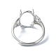 Adjustable 925 Sterling Silver 4 Prongs Ring Settings&nbsp;STER-K179-27P-3