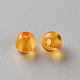 透明なアクリルビーズ  ラウンド  オレンジ  6x5mm  穴：1.8mm  約4400個/500g&nbsp;MACR-S370-A6mm-724-2