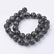 Natural Black Larvikite Bead Strands&nbsp;G-G735-57-12mm-2