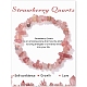 Natural Strawberry Quartz Chips Beaded Stretch Bracelets&nbsp;PW-WG309C1-11-1