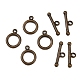 Brass Toggle Clasps&nbsp;KK-P141-01AB-4