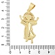 Brass Micro Pave Cubic Zirconia Pendants&nbsp;KK-P293-26C-G-3