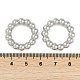 CCBプラスチックフレームコネクター  ボールリング  プラチナ  23x24x5mm  内径：15x14mm&nbsp;CCB-G020-42E-P-3