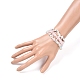 Chips Natural Rose Quartz & Morganite & Howlite Beaded Stretch Bracelets Sets&nbsp;BJEW-JB05332-04-4