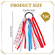 ポリエステル製の髪の結び付き  レース  レッド  240mm  内径：45mm&nbsp;OHAR-WH0033-005B-2