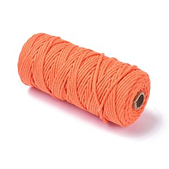 コットン糸  DIYの工芸品について  ギフトラッピングとジュエリー作り  サンゴ  3mm  約109.36ヤード（100m）/ロール&nbsp;OCOR-F014-01H