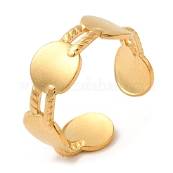 304 Stainless Steel Open Cuff Ring&nbsp;RJEW-K248-09G