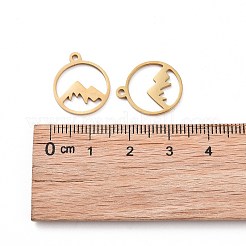 201 Stainless Steel Laser Cut Pendants&nbsp;STAS-S105-T901-2G