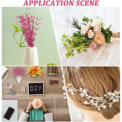 プラスチック製の模造真珠の造花ブーケ  DIY花嫁ブーケ  結婚披露宴のテーブルセンターピースの装飾  濃いピンク  235x25x4mm  50個/セット&nbsp;FIND-WH20003-87E