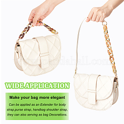 3Pcs 3 Colors Acrylic Curb Chain Bag Handles&nbsp;FIND-WR0007-83
