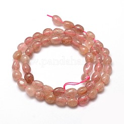 Natural Strawberry Quartz Nuggets Beads Strands&nbsp;G-J335-17