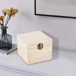 9セクション木箱収納  正方形  バリーウッド  12.25x11.45x9.5cm  容量：10ミリリットル&nbsp;WOOD-WH0103-41