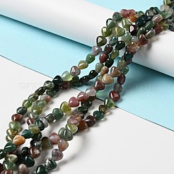 天然石インディアン瑪瑙ビーズ連売り  ハート  8~8.5x8~9x5mm  穴：1mm  約50~51個/連  15.55~15.75''（39.5~40センチメートル）&nbsp;G-B022-08A