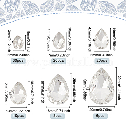 6 Style Pointed Back Glass Rhinestone Cabochons&nbsp;RGLA-FG0001-20