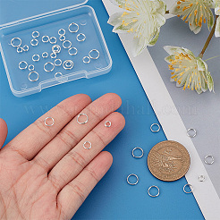 40Pcs 4 Styles 925 Sterling Silver Split Rings&nbsp;STER-PH0001-45