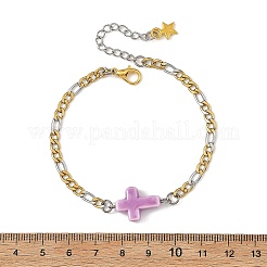 Handmade Porcelain Religion Cross Link Bracelets&nbsp;BJEW-JB14271