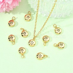 SHEGRACE Brass Clear Cubic Zirconia Charms&nbsp;XGRQ3P594-593G