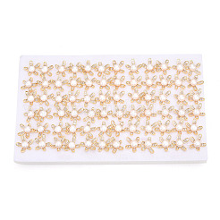 Flower Brass Natural Pearl Stud Earrings&nbsp;PEAR-N020-05X