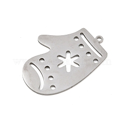 クリスマス 201 ステンレス ペンダント  グローブ  32x23x1mm  穴：1.5mm&nbsp;LS-STAS-C156-01D-P