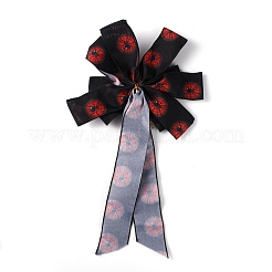 Spider Pattern Ployester Bowknot Display Decoration&nbsp;AJEW-WH0285-53