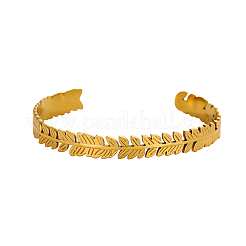 304 Stainless Steel Cuff Bangles for Women&nbsp;STAS-OY018-03G