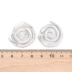 女性用304ステンレススチールスタッドピアス  スパイラル  ステンレス鋼色  27mm&nbsp;EJEW-K306-15P
