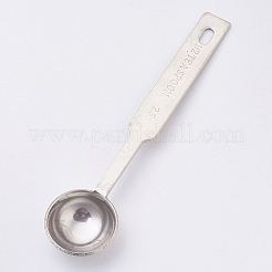 ステンレスワックスシーリングスプーン  ロングハンドルディゾルブワックススプーンメタルスタンプスプーン  ステンレス鋼色  117x12mm  容量：2.5ミリリットル&nbsp;X-DIY-WH0056-02