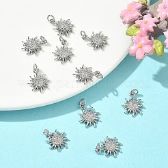 SHEGRACE Brass Micro Pave Cubic Zirconia Pendants&nbsp;XGRQ3D867-477P