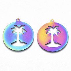 Ion Plating(IP) 201 Stainless Steel Pendants&nbsp;STAS-R114-010