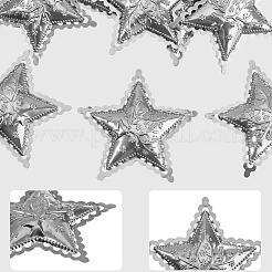 鉄製の星飾り20個  クリスマスパーティーの家の装飾のために  プラチナ  85x88x7.5mm&nbsp;AJEW-GF0012-61B