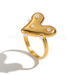 Heart 304 Stainless Steel Finger Rings for Women&nbsp;QD7769