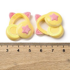 Opaque Music Theme Resin Cabochons&nbsp;LS-CRES-Z010-02C