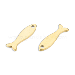 イオンプレーティング（IP）201ステンレススチールチャーム  イワシ  18KGP本金メッキ  15x4.5x1mm  穴：1.2mm&nbsp;STAS-N098-127LG