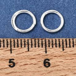 真鍮製オープンタイプ丸カン  鉛フリー＆カドミウムフリー＆ニッケルフリー  銀  5x0.8mm  内径：3.2mm  20ゲージ&nbsp;KK-CBA1A60-06D-S