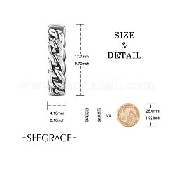 925スターリングシルバーフープピアス  ツイスト  アンティークシルバー  17.7mm&nbsp;JE713A