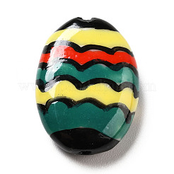 Handmade Printed Porcelain Beads&nbsp;PORC-F005-01C