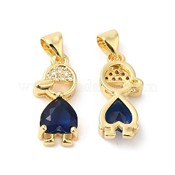 Real 16K Gold Plated Brass Micro Pave Cubic Zirconia Pendants&nbsp;ZIRC-L103-050G