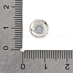 Brass Micro Pave Cubic Zirconia Beads&nbsp;KK-D408-11S-04A