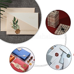 ワックスシーリングスタンプセット  シーリングワックススタンプ真鍮製ヘッド  取り外し可能な木製ハンドルレトロ真鍮スタンプキット  封筒の招待状  ギフトカード  ハート柄  83x22mm  ヘッド：7.5mm  スタンプ：25x14.5mm&nbsp;AJEW-WH0131-402