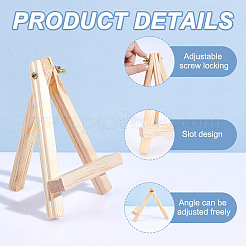 Foldable Wood Triangle Easel&nbsp;WOOD-WH0034-52A