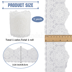 5 Yards Polyester Flower Embroidery Lace Trim&nbsp;OCOR-GF0004-38A