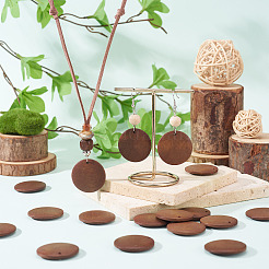 100Pcs Natural Wood Pendants&nbsp;WOOD-TA0003-08