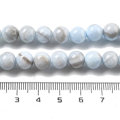 天然石ペルシア翡翠ビーズ連売り  ラウンド  染め  ライトブルー  8.5mm  穴：1mm  約46個/連  15.75''（40センチメートル）&nbsp;G-A255-A02-02A