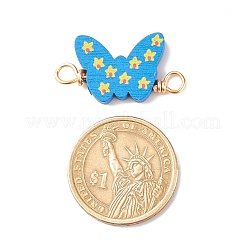 Spray Painted Wood Connector Charms&nbsp;PALLOY-JF01427-08