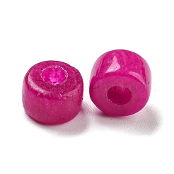 天然な白翡翠染めビーズ  コラム  赤ミディアム紫  8~8.5x5.5~6mm  穴：3~3.3mm&nbsp;X-G-G003-A06-01