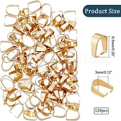 120Pcs 304 Stainless Steel Snap on Bails&nbsp;STAS-NB0001-37