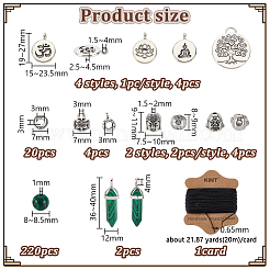 DIY Gemstone Chakra Theme Pendant Decoration Making Kit&nbsp;DIY-OC0011-97A