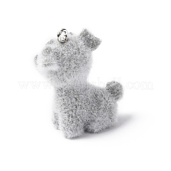 Animal Flocking Opaque Resin Pendants&nbsp;RESI-A050-06A